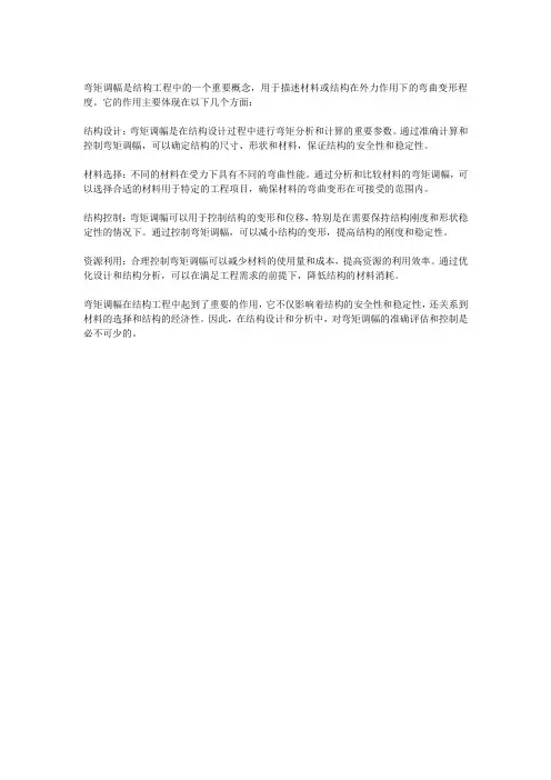 弯矩调幅作用