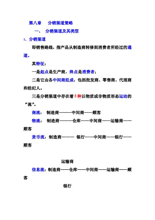 第八章分销渠道策略