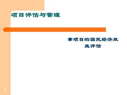 项目的国民经济效益评估课件(PPT 72张)