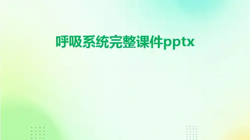呼吸系统完整课件pptx