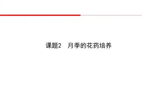 人教版2017年高一生物课题2月季的花药培养(35页)(教学课件)