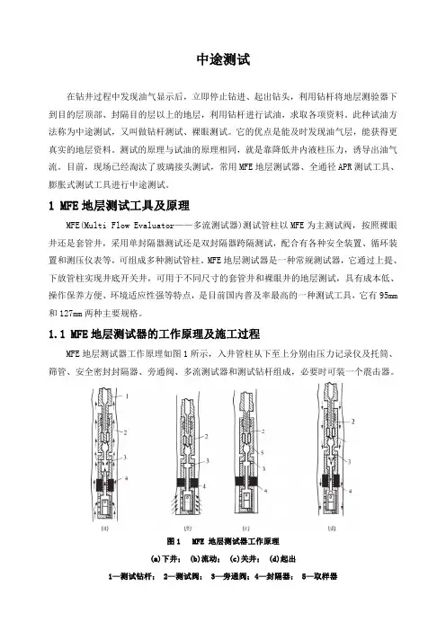 石油工程技术   井下作业    中途测试