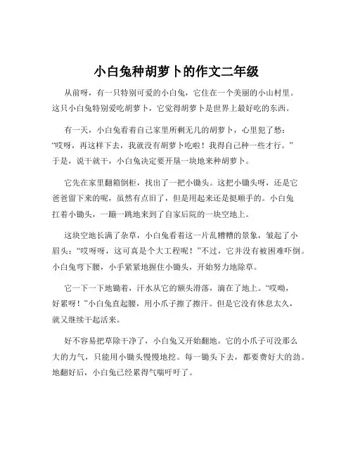 小白兔种胡萝卜的作文二年级