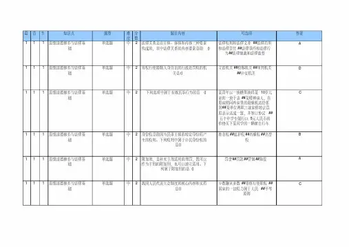思想道德修养与法律基础在线练习题(有全部答案)