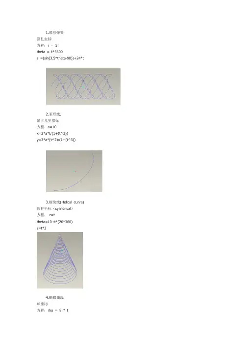 参数方程及其图形(很全面的)