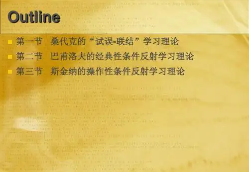 第四章  联结派学习理论新