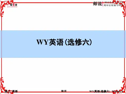 【师说】2018高三英语外研版一轮选修6-Module6 War and Peace 含解析