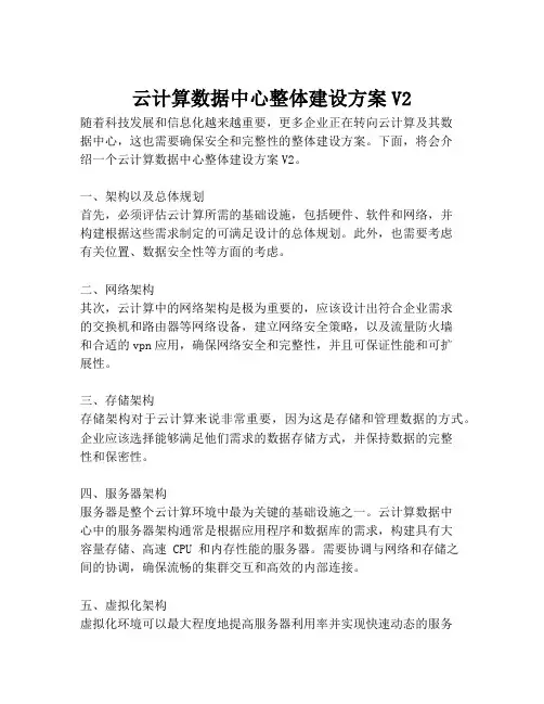 2023-云计算数据中心整体建设方案V2-1