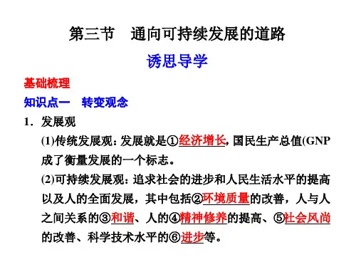 第四章 第三节 通向可持续发展的道路