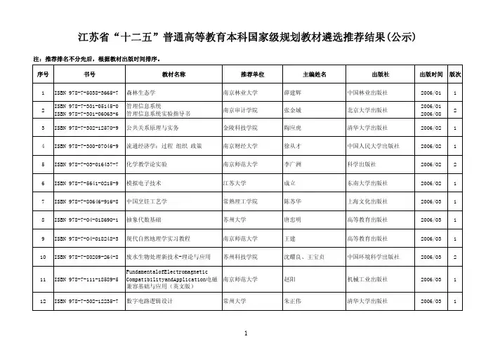 江苏省十二五