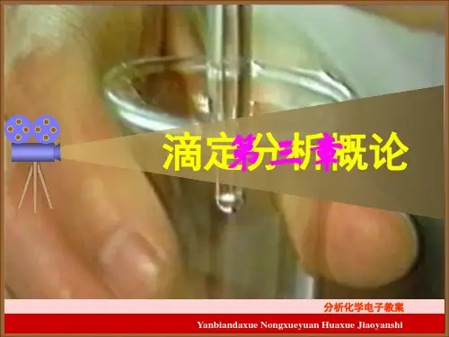 分析化学课件-3.滴定分析概论