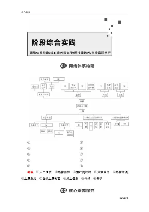 2020-2021高一地理人教版必修第一册学案：第5章 植被与土壤 阶段综合实践(001)