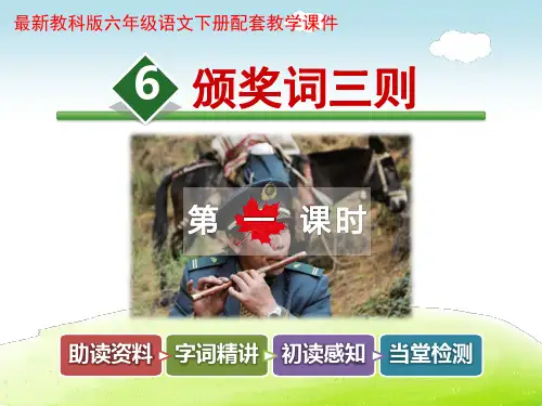 颁奖词三则PPT课件