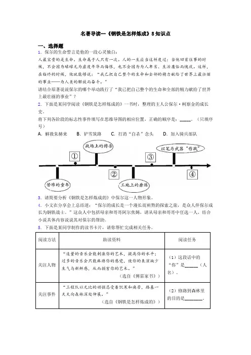 名著导读--《钢铁是怎样炼成》8知识点