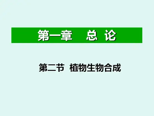天然产物提取与分离第一章总论2节