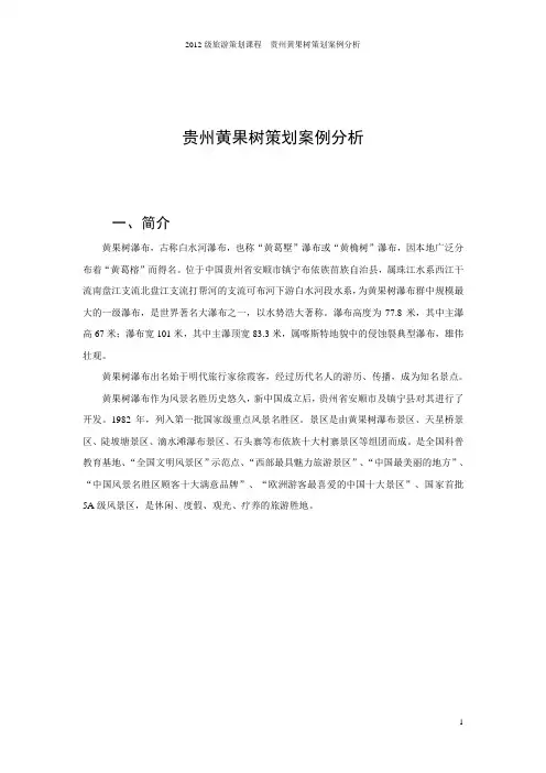贵州黄果树策划案例分析详解