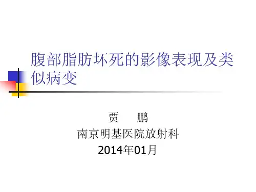 腹部脂肪坏死的影像表现及类似病变