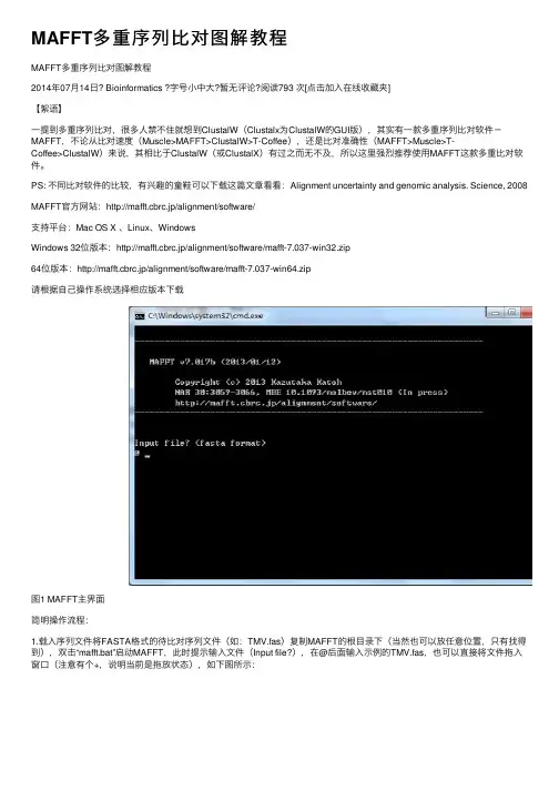 MAFFT多重序列比对图解教程
