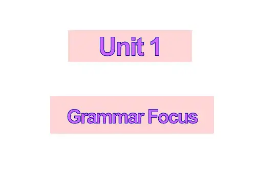 人教版八年级英语下册课件《Unit 1 What’s the matter Grammar Focus》