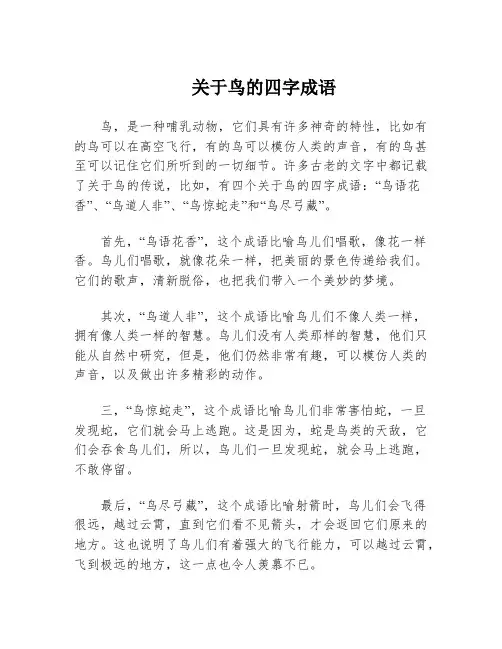 关于鸟的四字成语