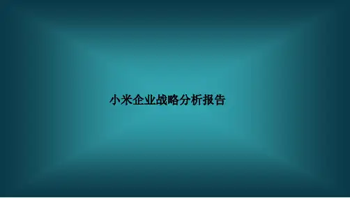 小米企业战略分析报告ppt课件(新修订)