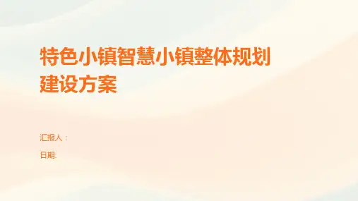特色小镇智慧小镇整体规划建设方案