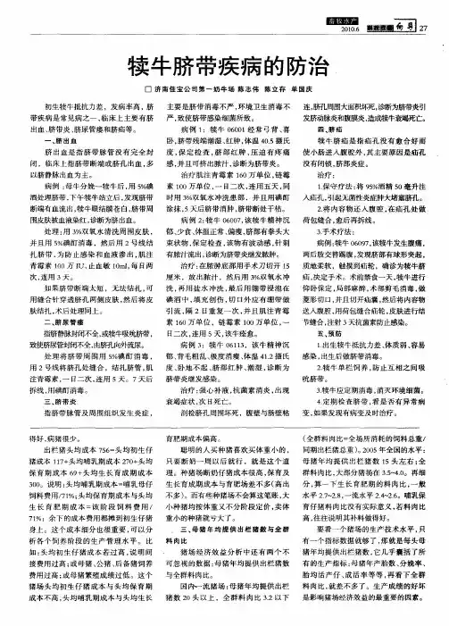 犊牛脐带疾病的防治
