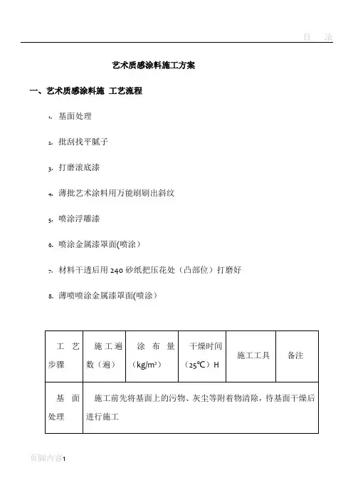 艺术质感涂料施工方案