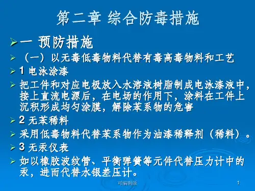 有毒有害气体综合防治措施