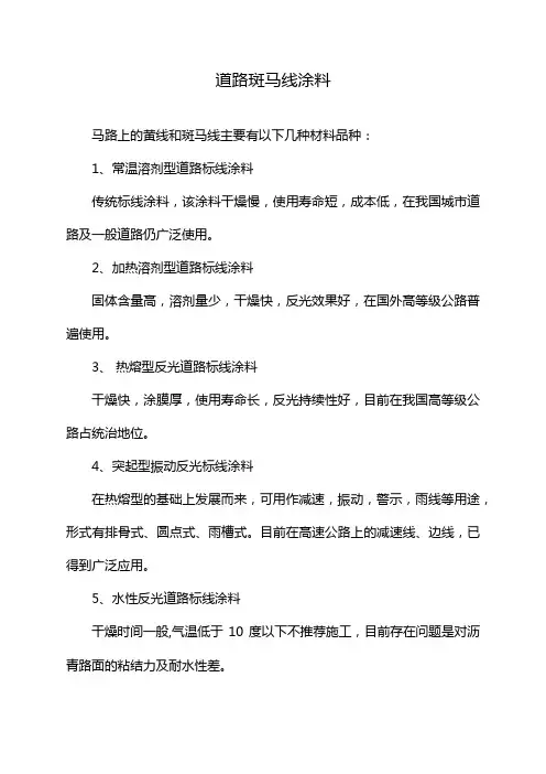 道路斑马线涂料
