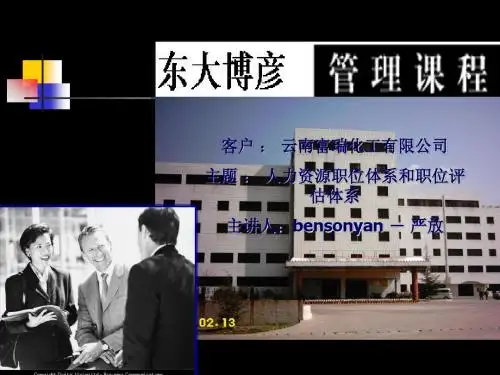 职位体系与职位评估