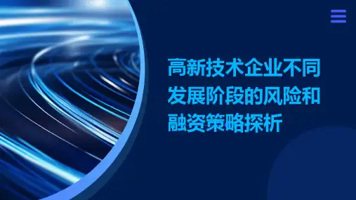 高新技术企业不同发展阶段的风险和融资策略探析