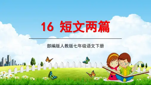 部编版人教版七年级语文下册《16短文两篇》教学课件精品PPT初一优秀课堂课件