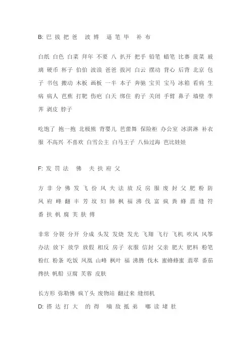 正音表