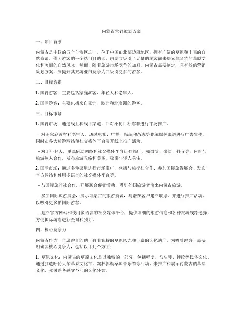 内蒙古营销策划方案