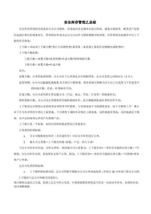 安全库存管理