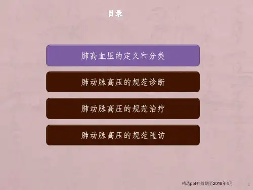 规范化肺动脉高压管理