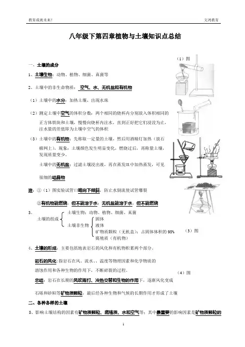 八年级下第四章植物与土壤知识点总结