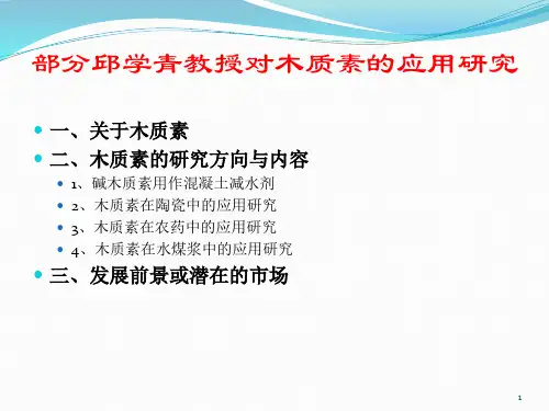 木质素应用研究