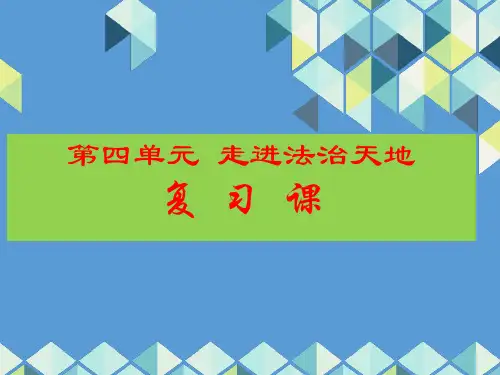 人教版《道德与法治》七年级下册 第四单元 走进法治天地 复习课件(共19张PPT)