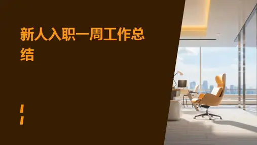 新人入职一周工作总结PPT