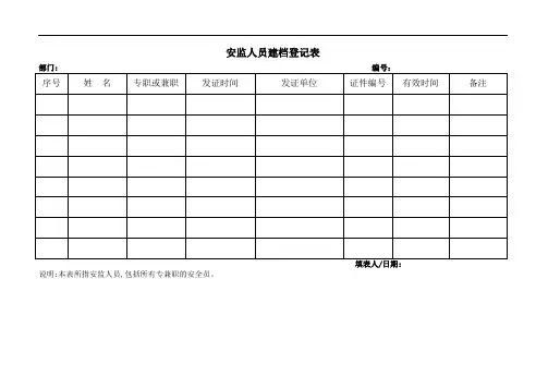 安全管理台账统一表式共24页