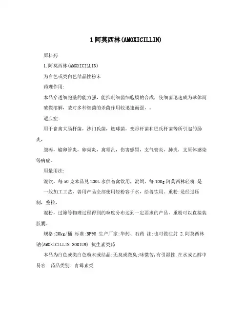 1阿莫西林(AMOXICILLIN)