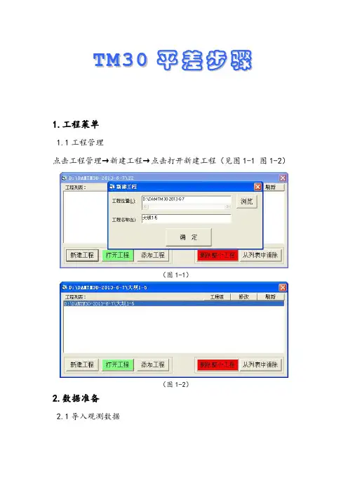 莱卡TM30全站仪(水平位移详细平差步骤)doc