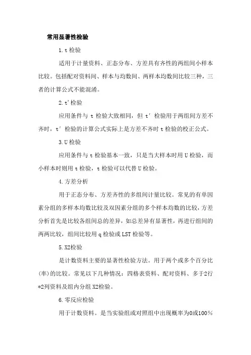 常用显著性检验.