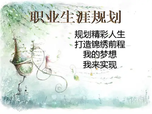 大学财务管理职业生涯规划ppt课件