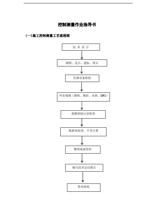 控制测量作业指导