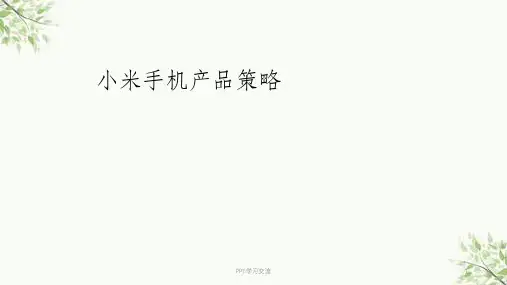 小米产品策略ppt课件