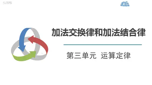 《加法交换律和加法结合律》运算定律PPT课件