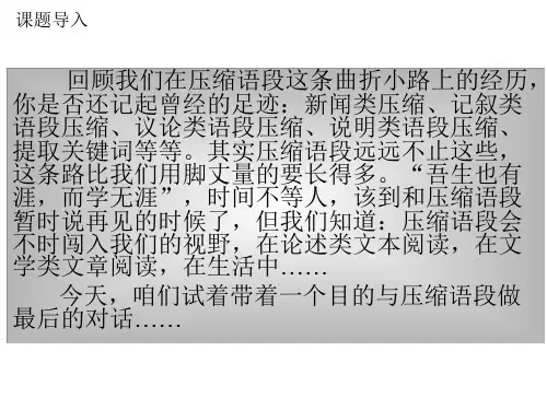 高考复习压缩语段PPT(课件+教案+练习,11份)3[优秀课件资料]